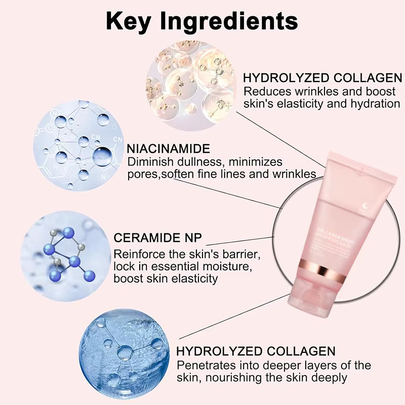 Dermaglow™ 5PC Korean Collagen Peel-Off Mask – Elasticity Boost & Deep Hydration for Radiant, Firm Skin