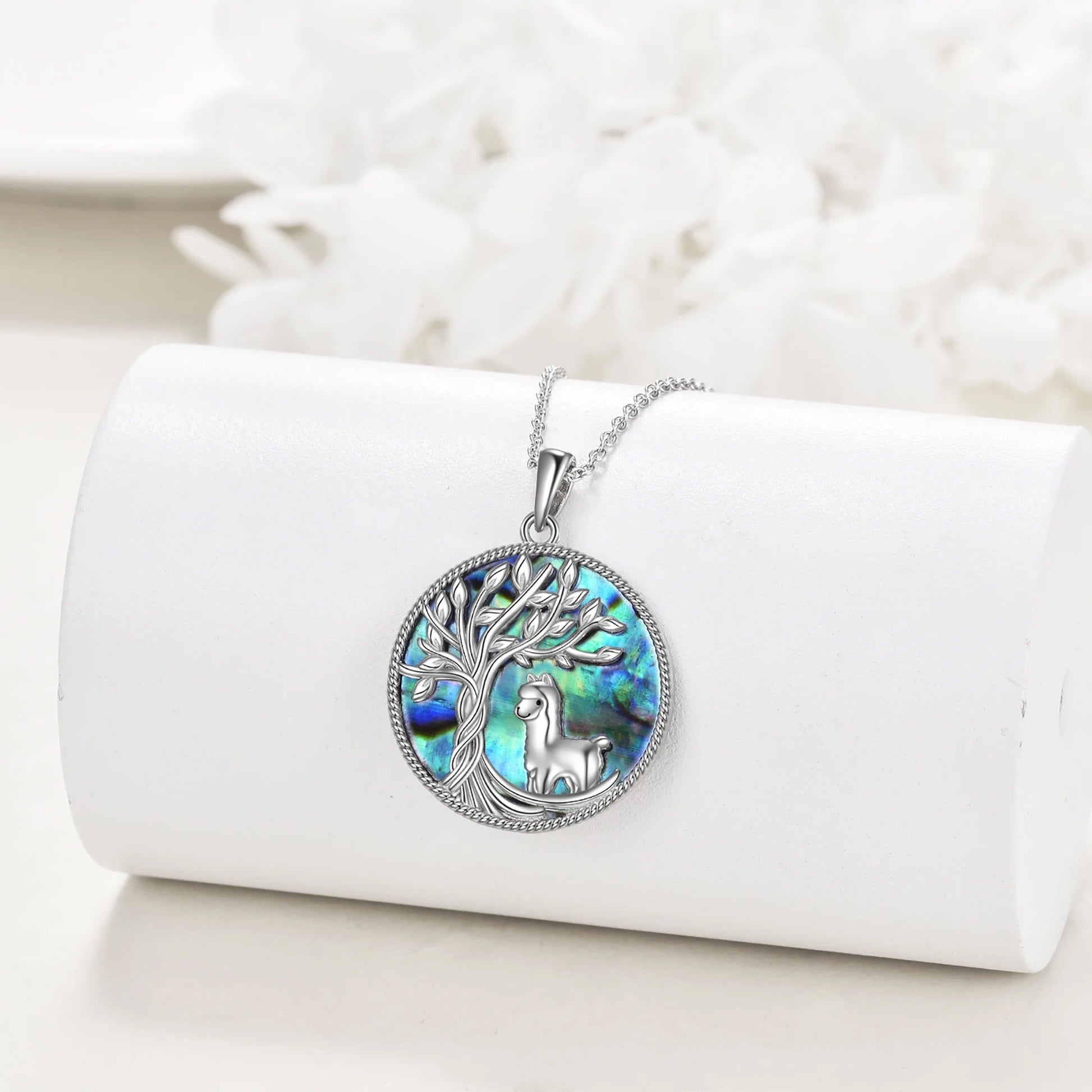 Mother'S Day Gifts for Women Tree of Life Hedgehogs Necklace Sterling Silver with Abalone Shell Animal Pendant Jewelry Mother'S Day Gifts
