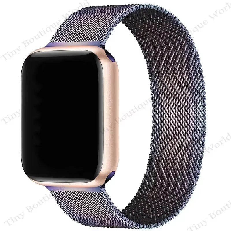 Milanese Strap for Apple Watch Band Ultra 2 49Mm 44Mm 40Mm 45Mm 41Mm 38Mm 44Mm Bracelet F or Iwatch Series 9 3 6 5 SE 7 8 Strap