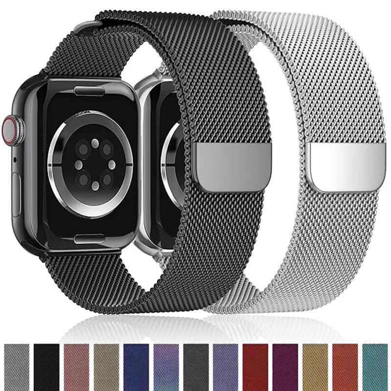 Milanese Strap for Apple Watch Band Ultra 2 49Mm 44Mm 40Mm 45Mm 41Mm 38Mm 44Mm Bracelet F or Iwatch Series 9 3 6 5 SE 7 8 Strap