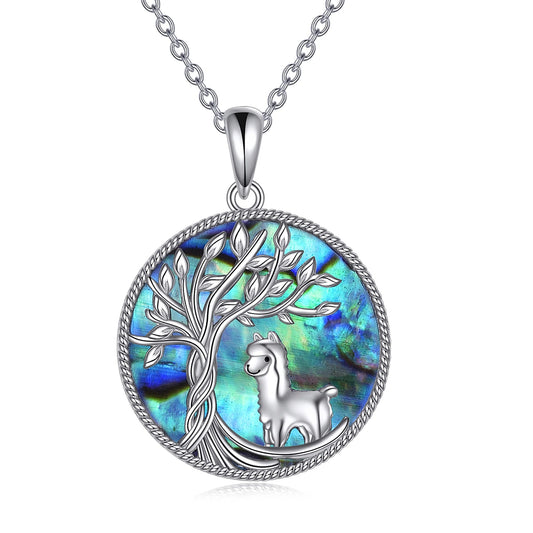 Mother'S Day Gifts for Women Tree of Life Hedgehogs Necklace Sterling Silver with Abalone Shell Animal Pendant Jewelry Mother'S Day Gifts